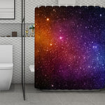 Colorful Stardust Galaxy Space Print Polyester Shower Curtain