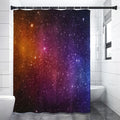 Colorful Stardust Galaxy Space Print Premium Shower Curtain