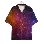 Colorful Stardust Galaxy Space Print Rayon Hawaiian Shirt
