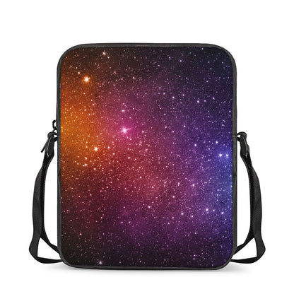 Colorful Stardust Galaxy Space Print Rectangular Crossbody Bag