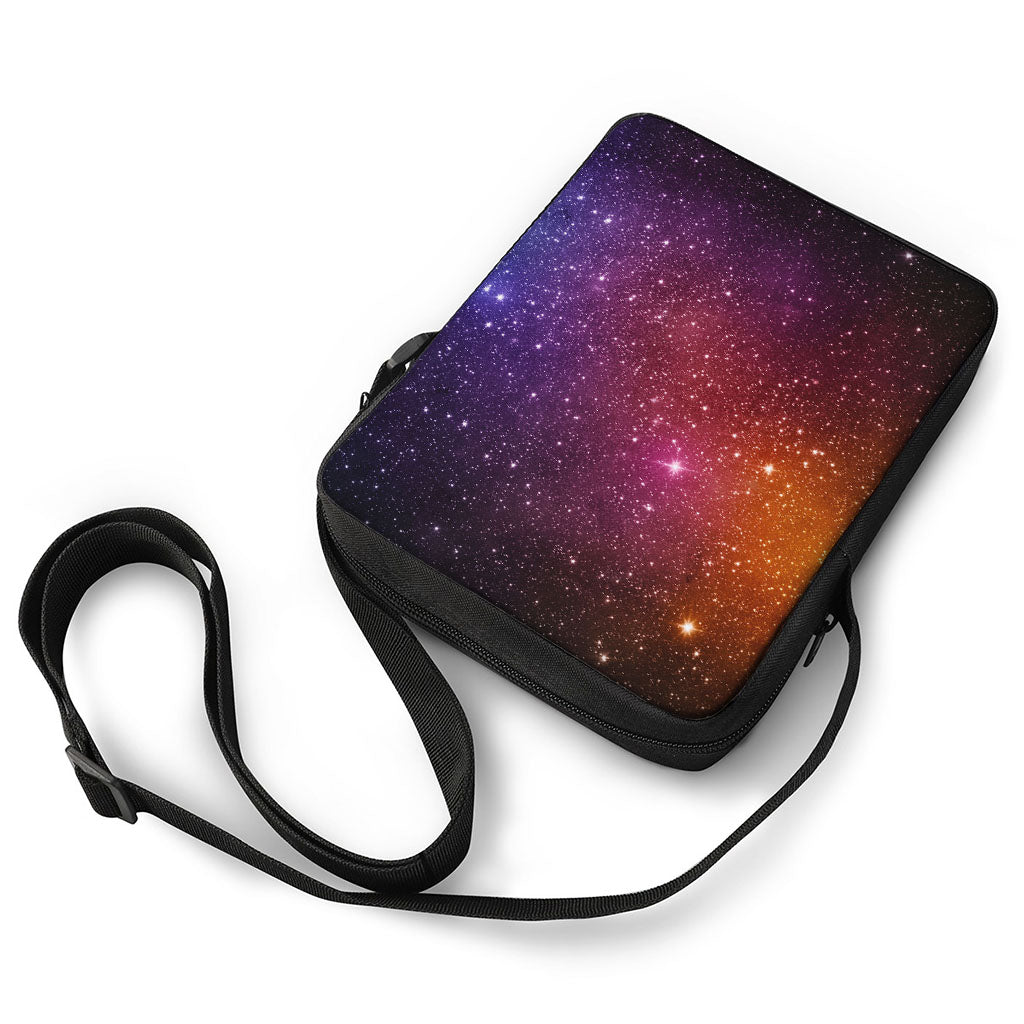 Colorful Stardust Galaxy Space Print Rectangular Crossbody Bag