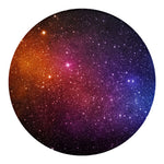 Colorful Stardust Galaxy Space Print Round Blanket