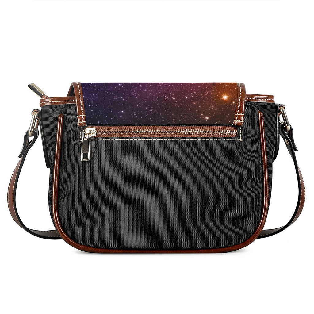Colorful Stardust Galaxy Space Print Saddle Bag