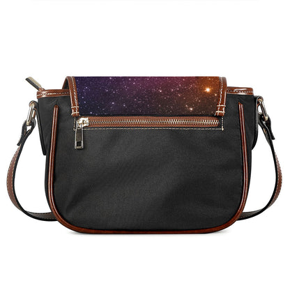 Colorful Stardust Galaxy Space Print Saddle Bag