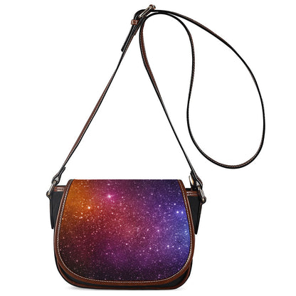 Colorful Stardust Galaxy Space Print Saddle Bag