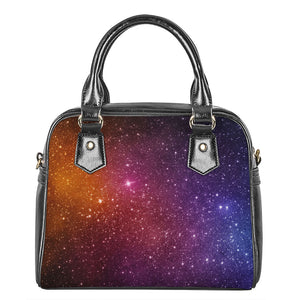 Colorful Stardust Galaxy Space Print Shoulder Handbag