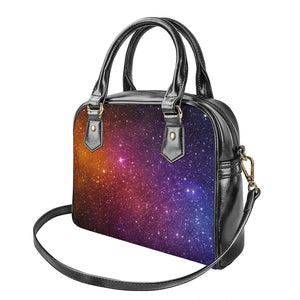 Colorful Stardust Galaxy Space Print Shoulder Handbag