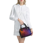 Colorful Stardust Galaxy Space Print Shoulder Handbag