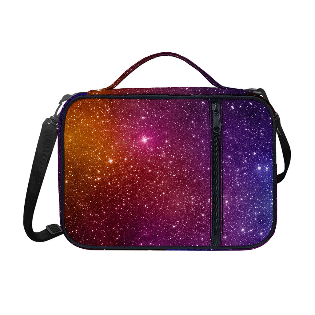 Colorful Stardust Galaxy Space Print Shoulder Strap Bible Bag