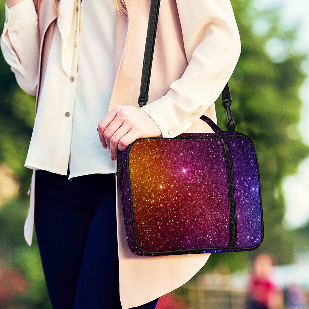 Colorful Stardust Galaxy Space Print Shoulder Strap Bible Bag