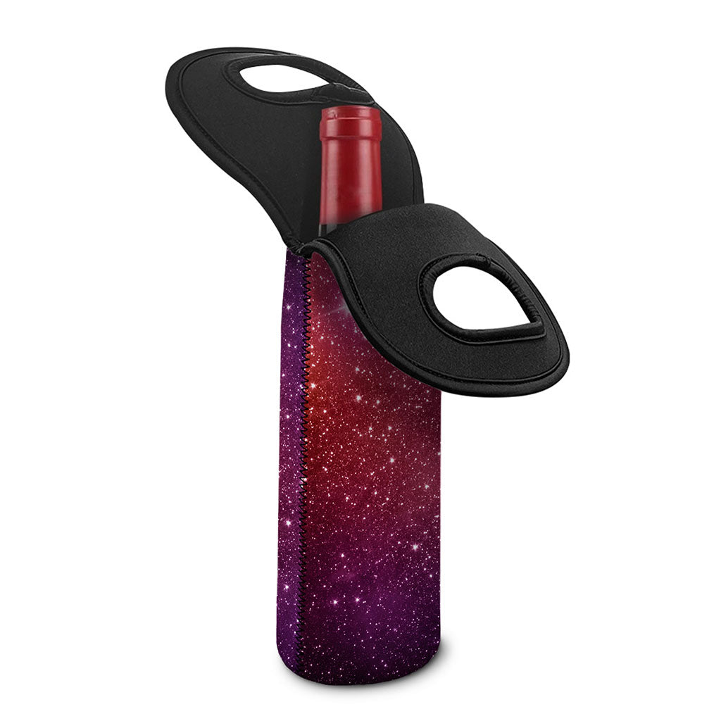 Colorful Stardust Galaxy Space Print Single Neoprene Wine Tote