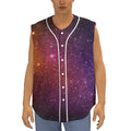Colorful Stardust Galaxy Space Print Sleeveless Baseball Jersey