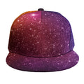 Colorful Stardust Galaxy Space Print Snapback Cap