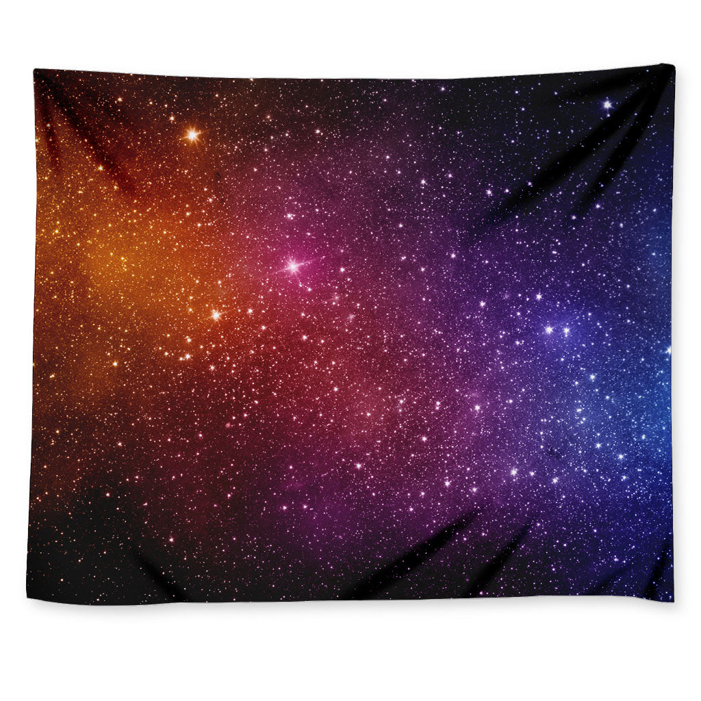 Colorful Stardust Galaxy Space Print Tapestry