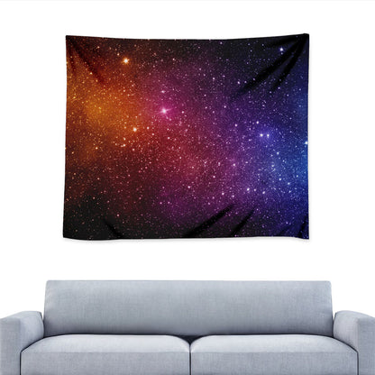 Colorful Stardust Galaxy Space Print Tapestry