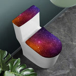Colorful Stardust Galaxy Space Print Toilet Lid And Tank Cover Set
