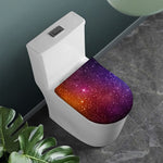 Colorful Stardust Galaxy Space Print Toilet Lid Cover