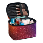 Colorful Stardust Galaxy Space Print Travel Makeup Bag