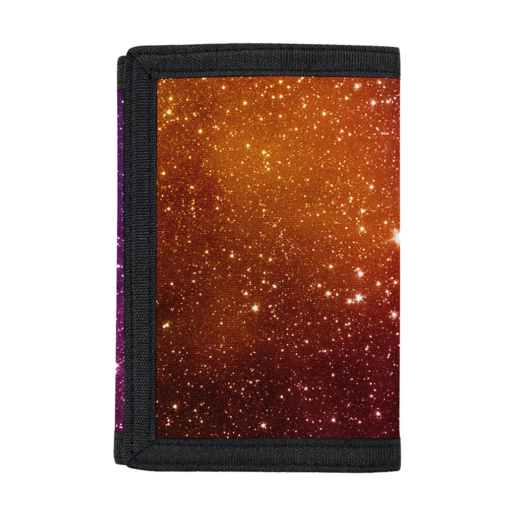 Colorful Stardust Galaxy Space Print Trifold Wallet