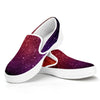 Colorful Stardust Galaxy Space Print White Slip On Sneakers