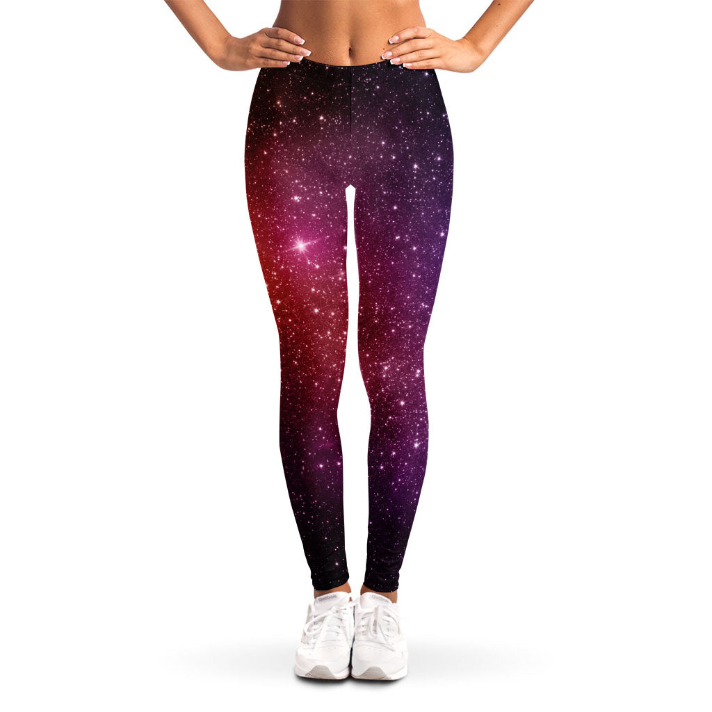 Colorful Stardust Galaxy Space Print Women's Leggings