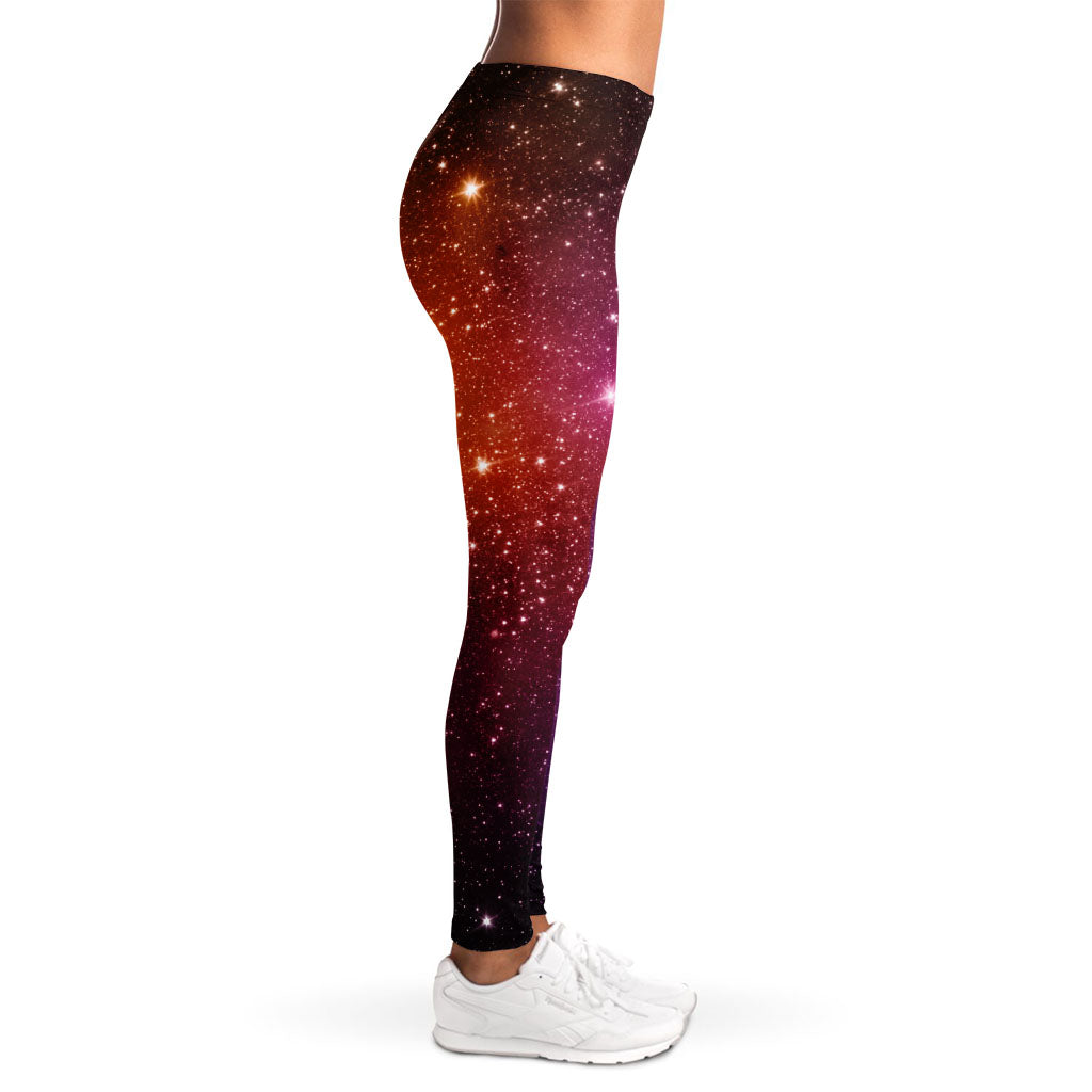 Colorful Stardust Galaxy Space Print Women's Leggings