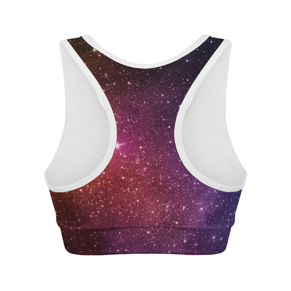 Colorful Stardust Galaxy Space Print Women's Sports Bra