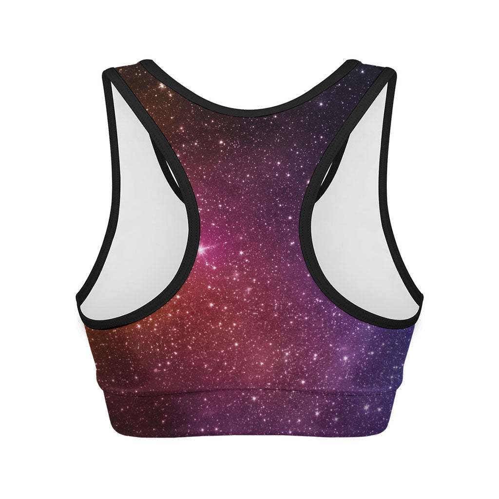 Colorful Stardust Galaxy Space Print Women's Sports Bra