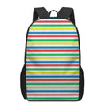 Colorful Striped Pattern Print 17 Inch Backpack