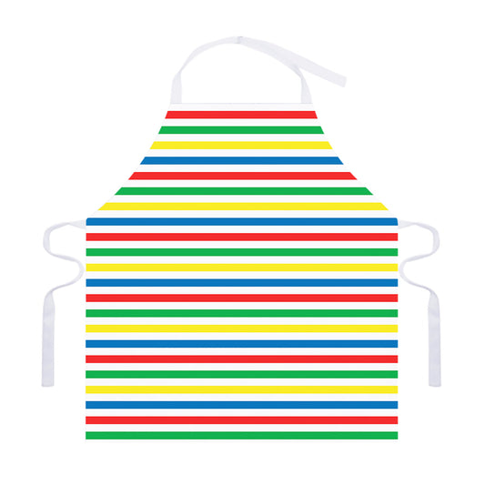 Colorful Striped Pattern Print Adjustable Apron