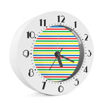 Colorful Striped Pattern Print Alarm Clock