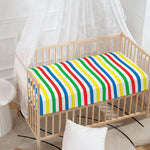 Colorful Striped Pattern Print Baby Crib Sheet