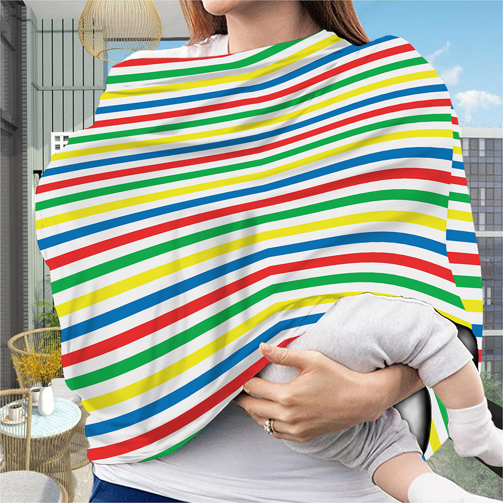 Colorful Striped Pattern Print Baby Seat Cover