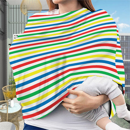 Colorful Striped Pattern Print Baby Seat Cover