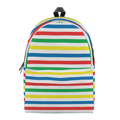 Colorful Striped Pattern Print Backpack