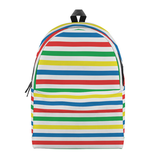 Colorful Striped Pattern Print Backpack