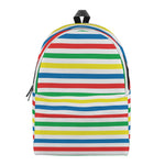 Colorful Striped Pattern Print Backpack