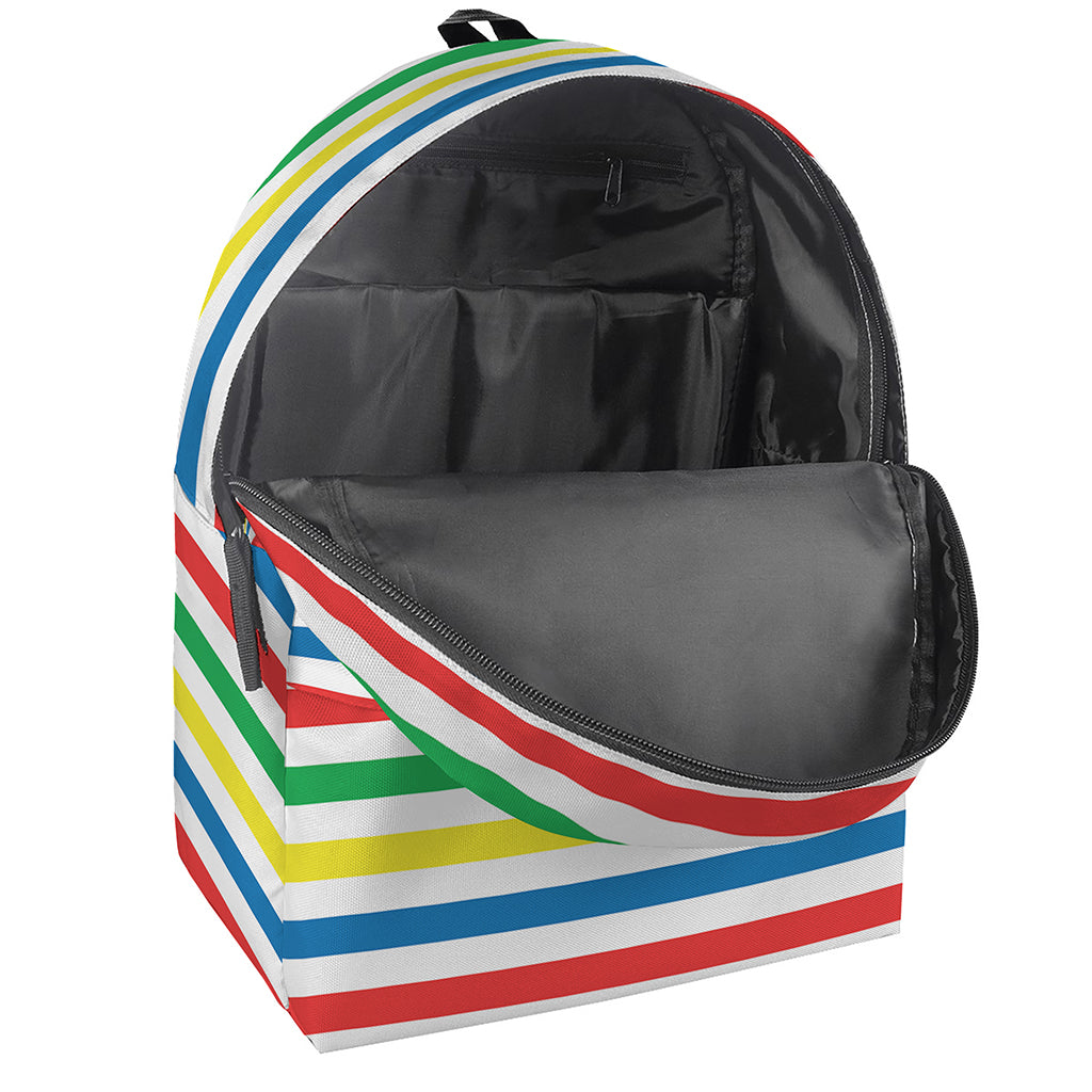 Colorful Striped Pattern Print Backpack