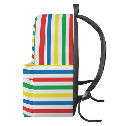 Colorful Striped Pattern Print Backpack