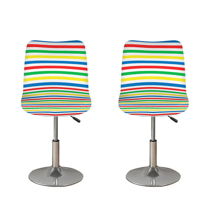 Colorful Striped Pattern Print Bar Stool Covers