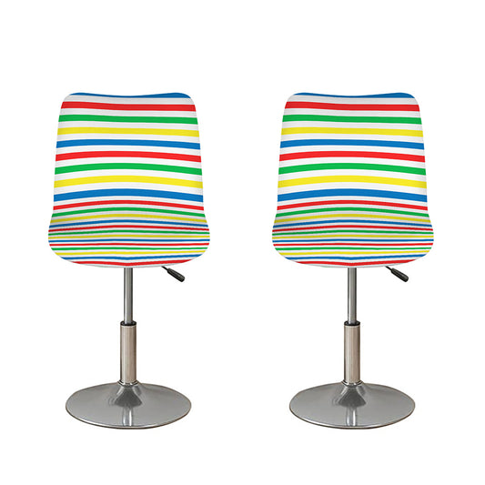 Colorful Striped Pattern Print Bar Stool Covers