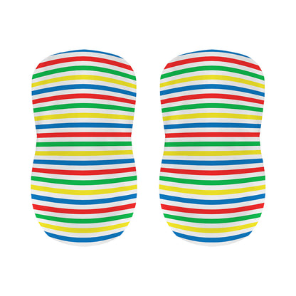 Colorful Striped Pattern Print Bar Stool Covers