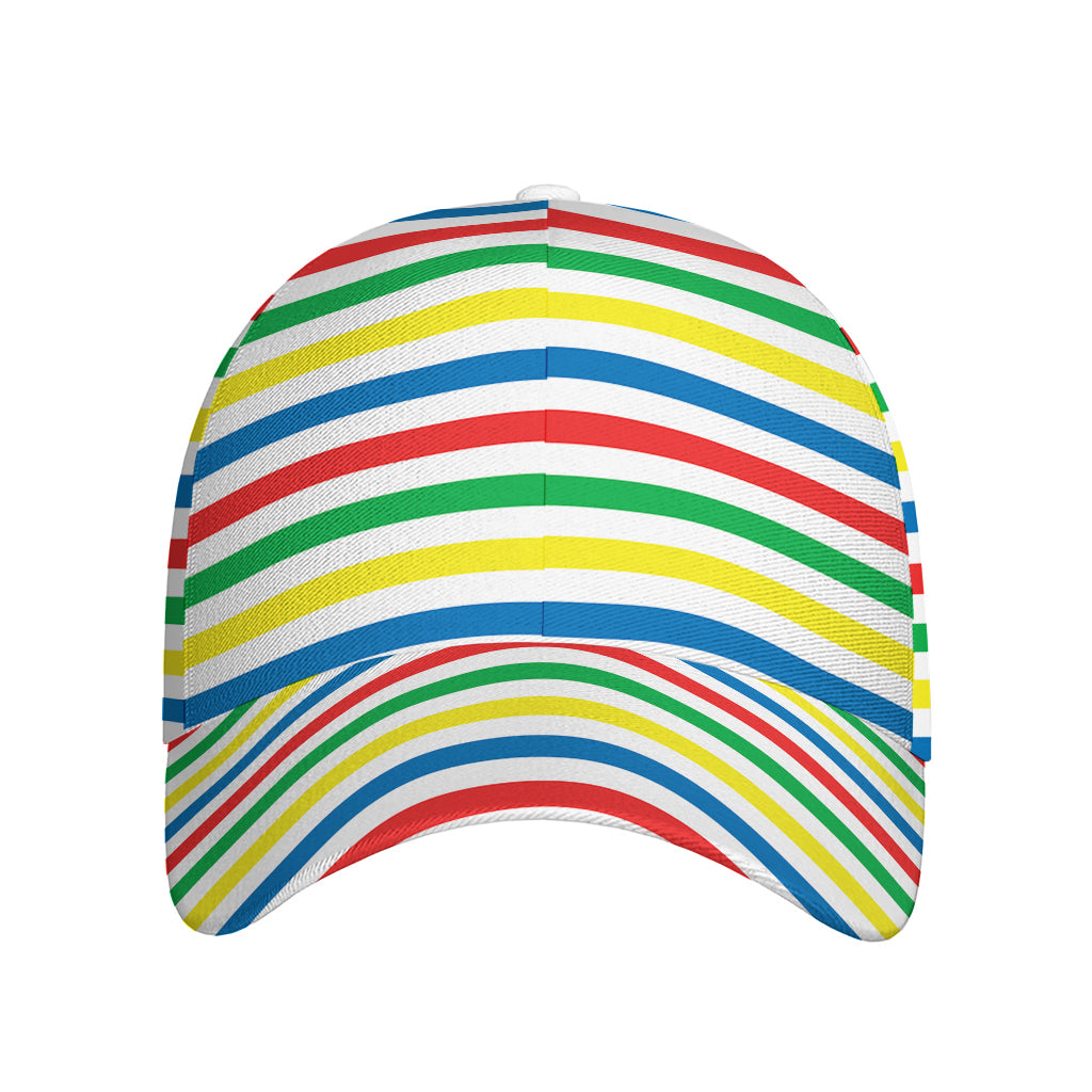Colorful Striped Pattern Print Baseball Cap