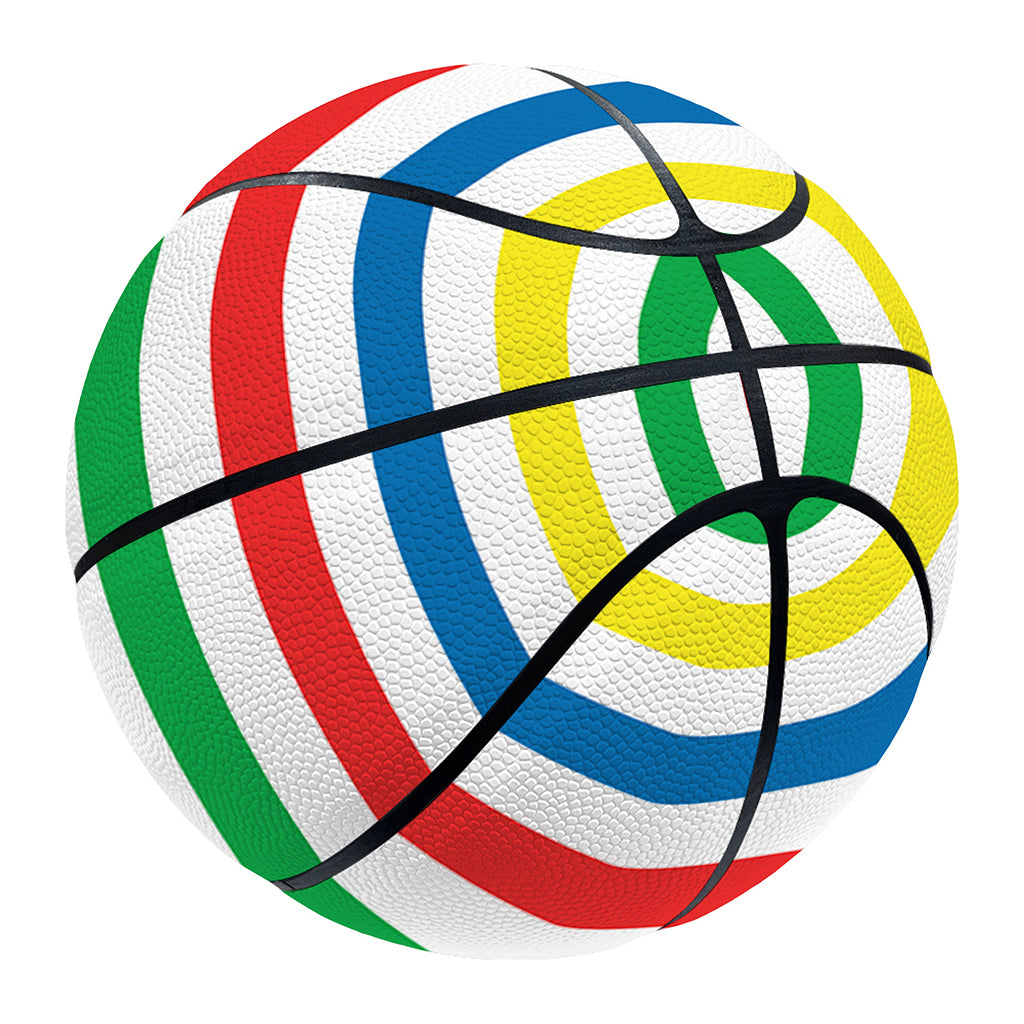 Colorful Striped Pattern Print Basketball