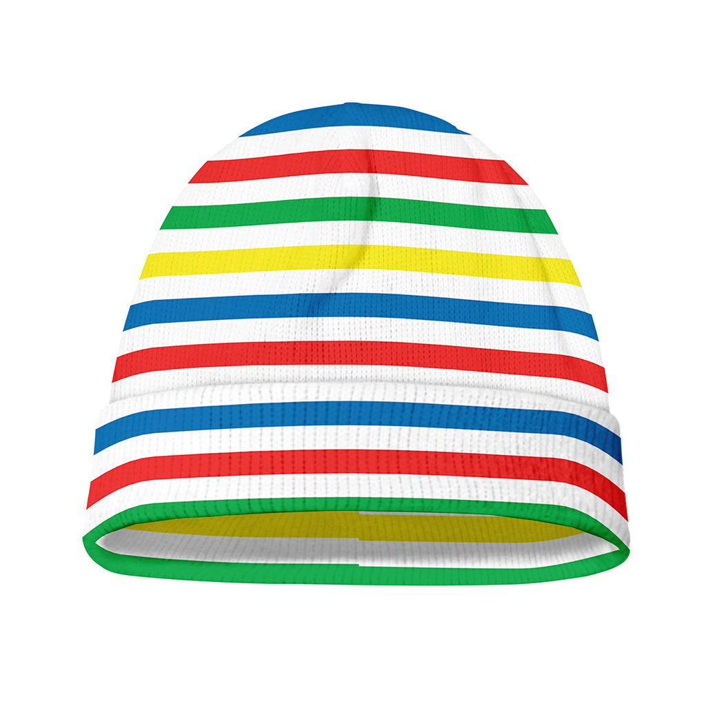 Colorful Striped Pattern Print Beanie