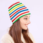 Colorful Striped Pattern Print Beanie