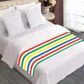 Colorful Striped Pattern Print Bed Runner
