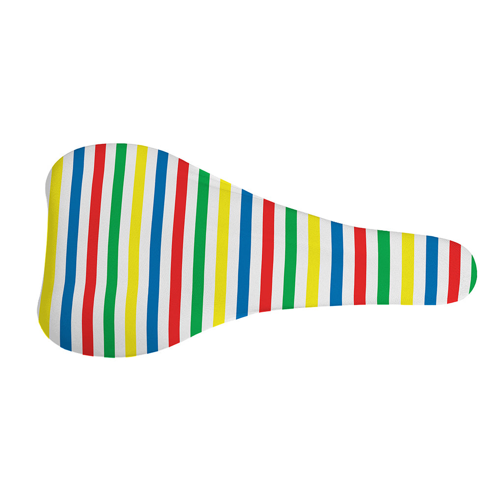 Colorful Striped Pattern Print Bicycle Seat Cover