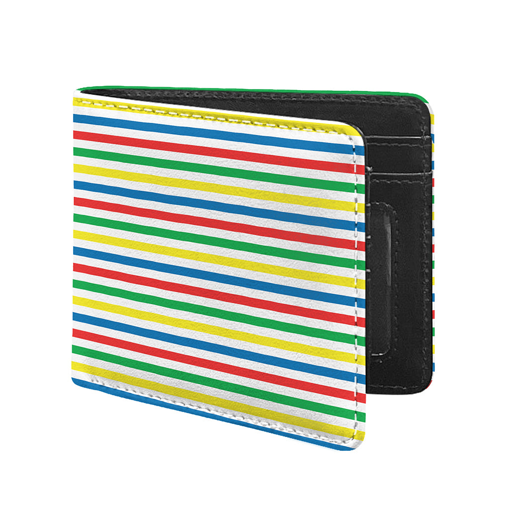 Colorful Striped Pattern Print Bifold Wallet