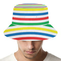 Colorful Striped Pattern Print Bucket Hat